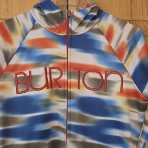BURTON WB Peak Hoodie Full Zip Ski Jacket Colombo Womens M Fleece Snowboard